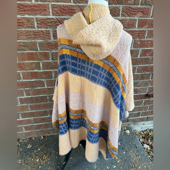 Free People hooded striped poncho - Picture 5 of 5